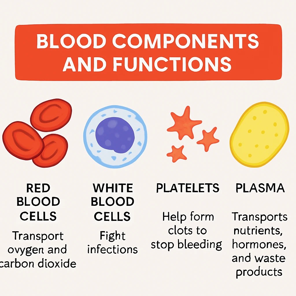 CBC Grade 7 Notes in Kenya What are the 4 functions of plasma